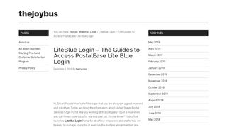 
                            13. LiteBlue Login – The Guides to Access PostalEase Lite Blue Login