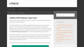 
                            3. LiteBlue USPS Employee Login Guide