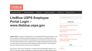 
                            11. LiteBlue USPS Employee Portal Login – www.liteblue.usps.gov