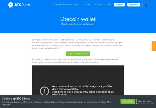 
                            2. Litecoin wallet aanmaken | BTC Direct