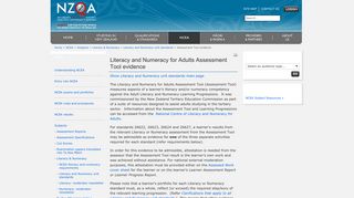 
                            7. Literacy and Numeracy for Adults Assessment Tool evidence » NZQA