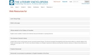 
                            13. Literary Encyclopedia | Links for