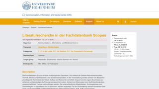 
                            4. Literaturrecherche in der Fachdatenbank Scopus: University of ...