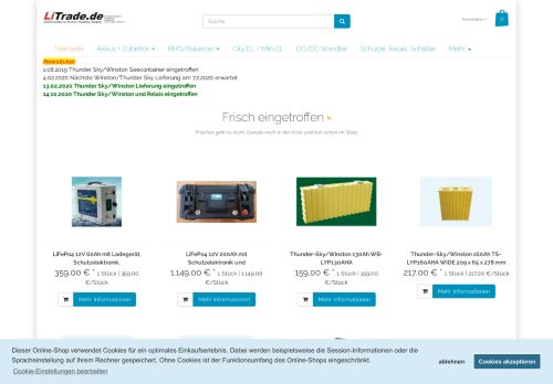 
                            4. LiTrade Shop | Akkus und Zubehör für Elektroautos