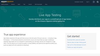 
                            3. Live App Testing | Amazon Developer Portal