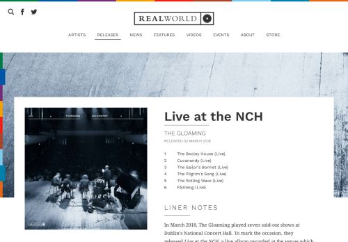 
                            13. Live at the NCH - Real World Records