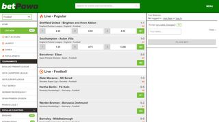 
                            3. Live betting odds on betPawa.co.zm