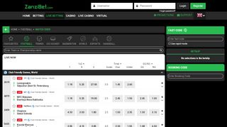 
                            1. Live betting - Zanzibet