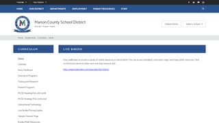 
                            6. Live Binder - Marion County School District