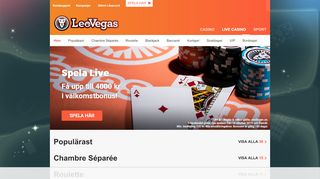 
                            3. Live Casino | Spela med 4000 kr i Välkomstbonus | LeoVegas