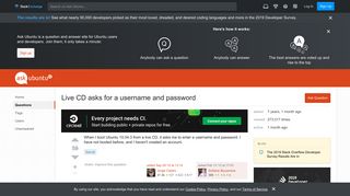 
                            12. Live CD asks for a username and password - Ask Ubuntu