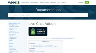 
                            7. Live Chat Addon - WHMCS Documentation