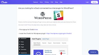 
                            11. Live chat Slack Wordpress - Chatlio