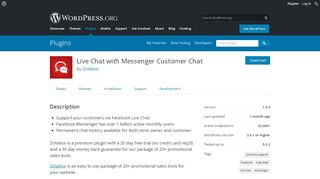 
                            13. Live Chat with Facebook Messenger | WordPress.org
