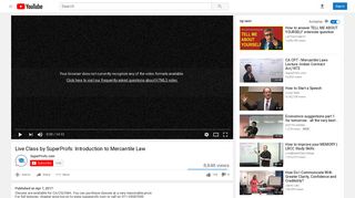 
                            8. Live Class by SuperProfs: Introduction to Mercantile Law - YouTube