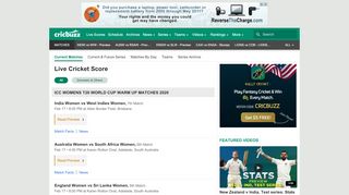 
                            6. Live Cricket Score | Scorecard | Live Commentary | Cricbuzz.com