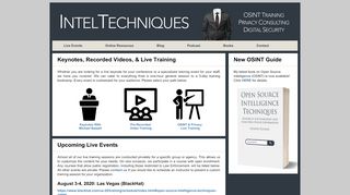 
                            4. Live Events - IntelTechniques.com