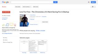 
                            9. Live For Free - The Chronicles of A Nerd Saving For A Startup