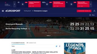 
                            11. LIVE Greenyard Maaseik - Berlin Recycling Volleys - Champions ...