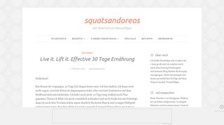 
                            13. Live it. Lift it. Effective 30 Tage Ernährung – squatsandoreos