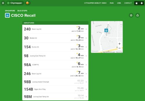 
                            10. Live SBS Transit times at CISCO Recall in Singapore | Citymapper