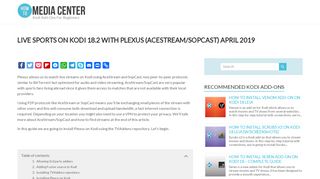 
                            13. Live Sports on Kodi with Plexus (AceStream/SopCast) December 2018