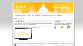 
                            4. Live Stream - k-TV