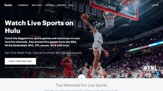 
                            5. Live Stream Sports Online | Hulu with Live TV