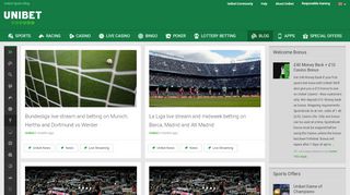 
                            6. Live Streaming | Unibet