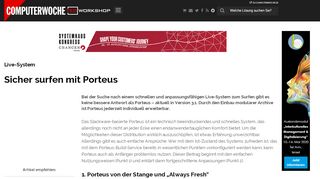 
                            5. Live-System: Sicher surfen mit Porteus - TecChannel Workshop