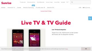 
                            5. Live TV & TV Guide – Sunrise