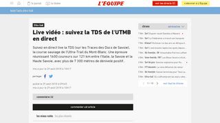 
                            8. Live vidéo : suivez la TDS de l'UTMB en direct - Ultra-trail - L'Équipe