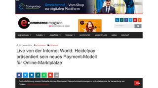 
                            12. Live von der Internet World: Heidelpay präsentiert sein neues Pa