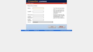 
                            13. Live-wire Learning - Create Profile