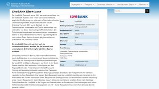 
                            6. LiveBANK Direktbank – Banken-Auskunft.AT