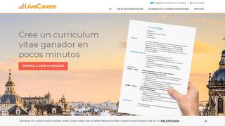 
                            5. LiveCareer: Hacer Curriculum Online | Crear un Curriculum