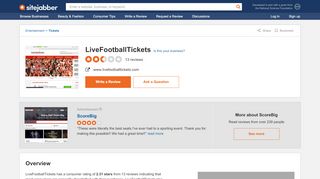 
                            10. LiveFootballTickets Reviews - 9 Reviews of Livefootballtickets.com ...