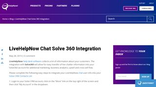
                            12. LiveHelpNow Chat Solve 360 Integration