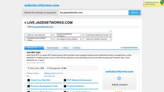 
                            7. live.jazenetworks.com at WI. Jaze Wifi: login - Website Informer
