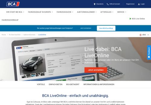 
                            2. LiveOnline - BCA Deutschland