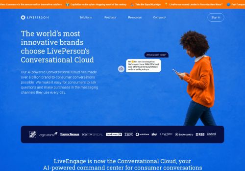 
                            3. LivePerson: The World's #1 AI-Powered Messaging Platform for Brands