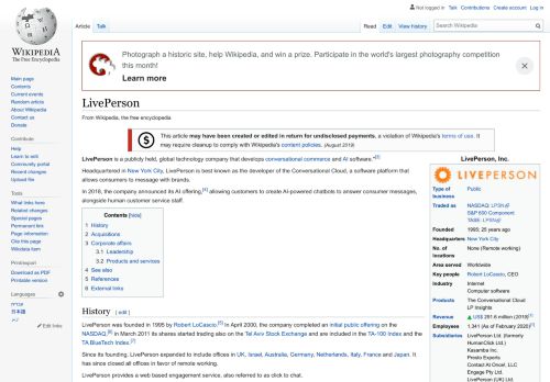 
                            8. LivePerson - Wikipedia