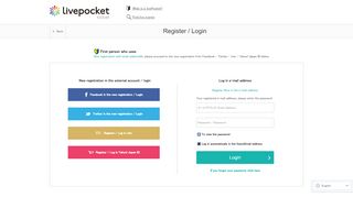 
                            7. 新規登録/ログイン画面｜LivePocket-Ticket-（ライヴポケット）