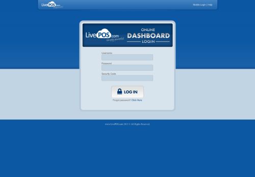
                            4. LivePOS Online Dashboard Login.