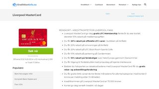 
                            6. Liverpool MasterCard Kredittkort ⋆ Dette Synes Vi