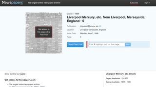 
                            7. Liverpool Mercury, etc. from Liverpool, on June 7, 1886 · 5