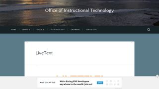 
                            12. LiveText – Office of Instructional Technology