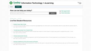 
                            6. LiveText Student Resources : Information Technology + ...