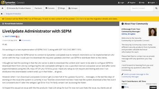 
                            10. LiveUpdate Administrator with SEPM | Symantec Connect Community