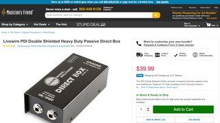 
                            10. Livewire PDI Double Shielded Heavy Duty Passive Direct Box ...